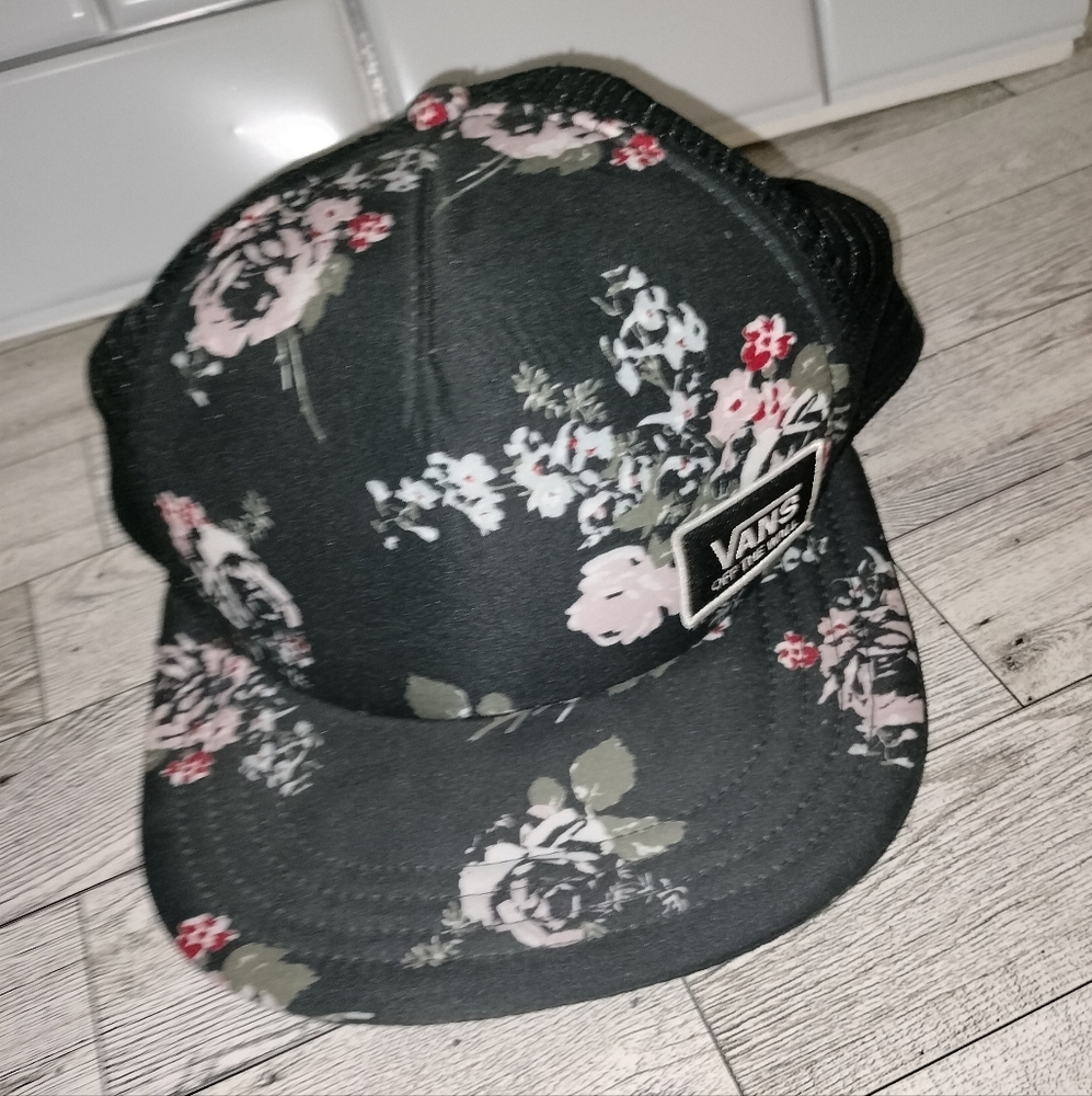 Vans Black Floral Mesh Cap